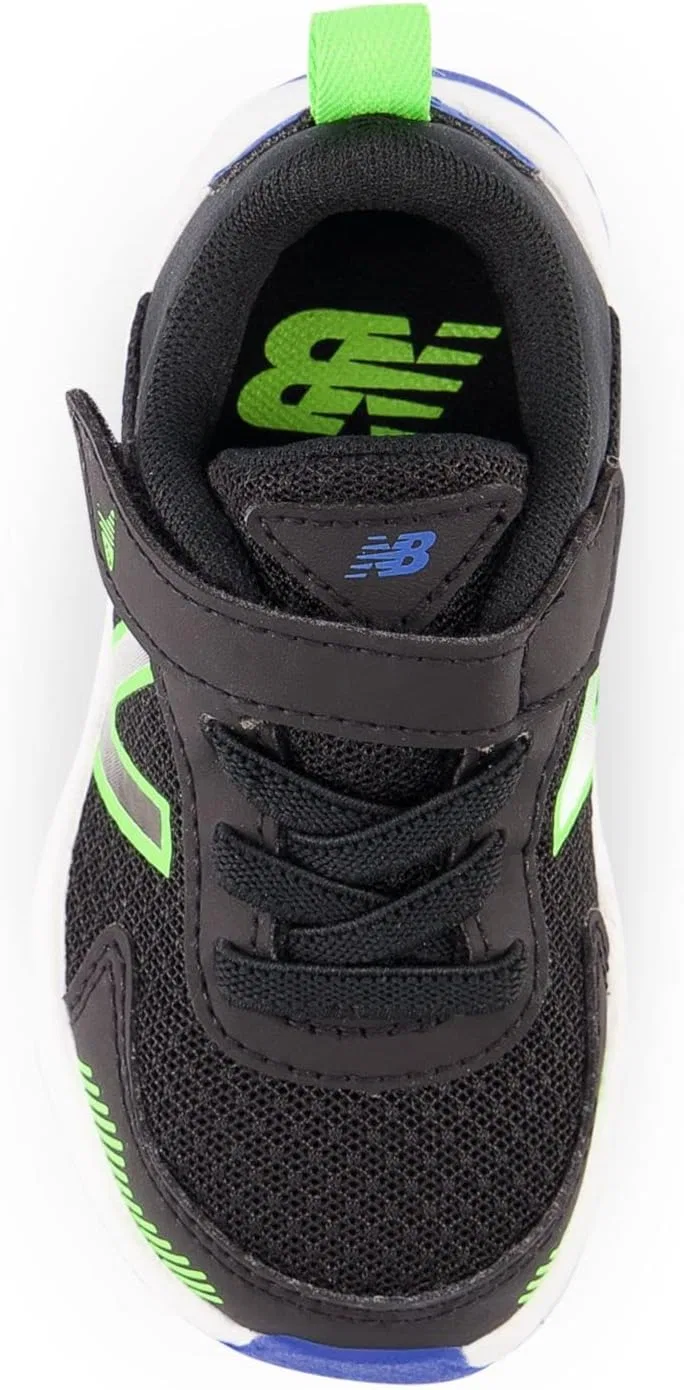 Детские кроссовки с липучкой DynaSoft 545 V1 New Balance, Black/Pixel Green/Cobalt — фото 4