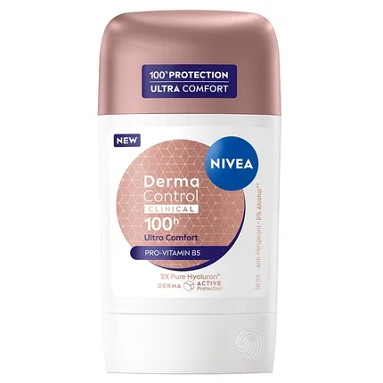 Дезодорант-стик антиперспирант ультрамягкий Nivea Derma Control Clinical, 50 мл