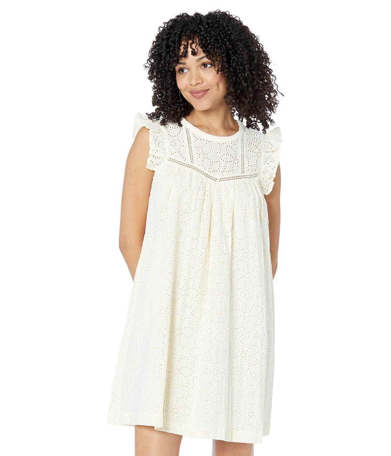 

Платье Madewell, Eyelet Ruffle-Sleeve Mini Dress