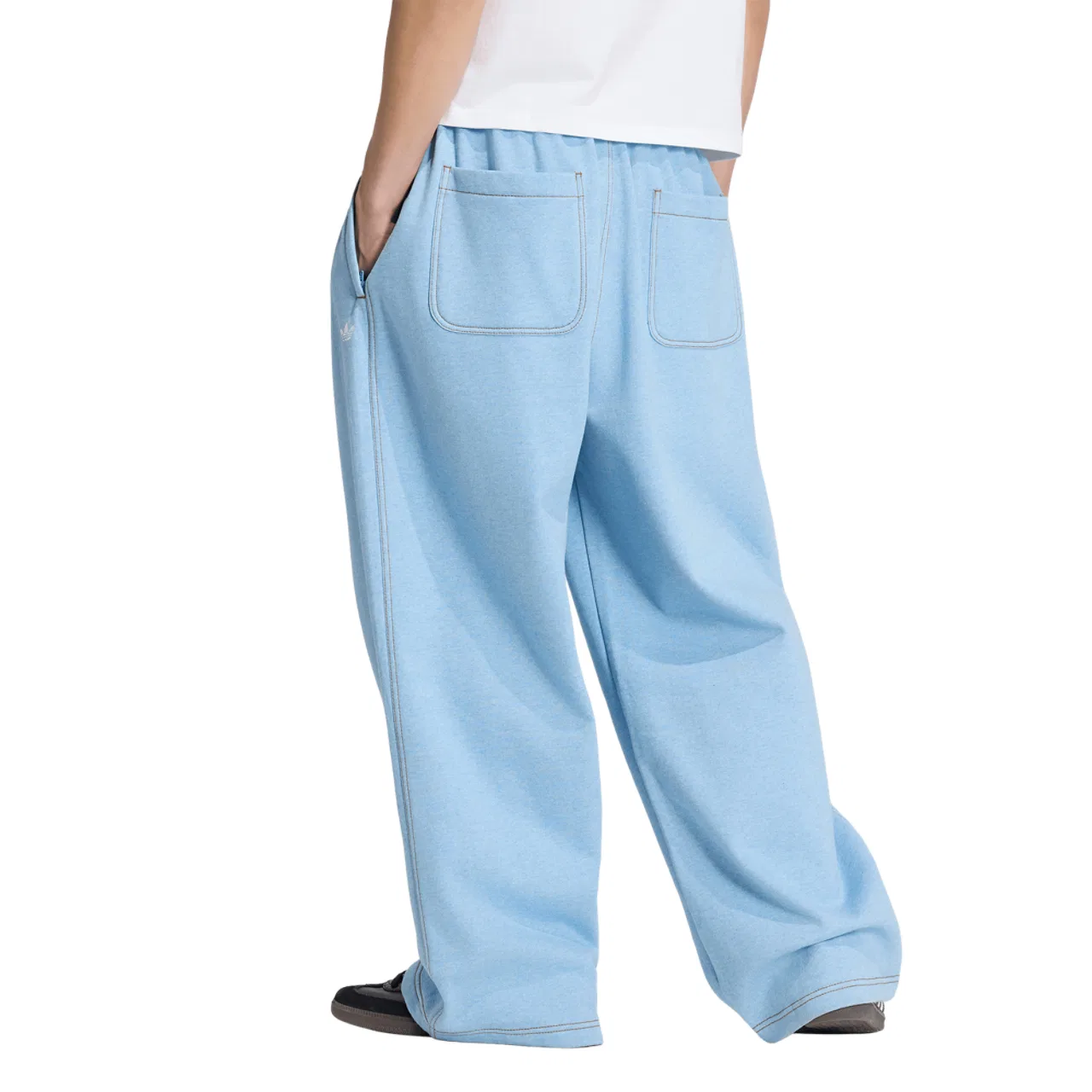 Брюки мужские Melange OH Baggy Pant Adidas, цвет Light Blue Mel — фото 2