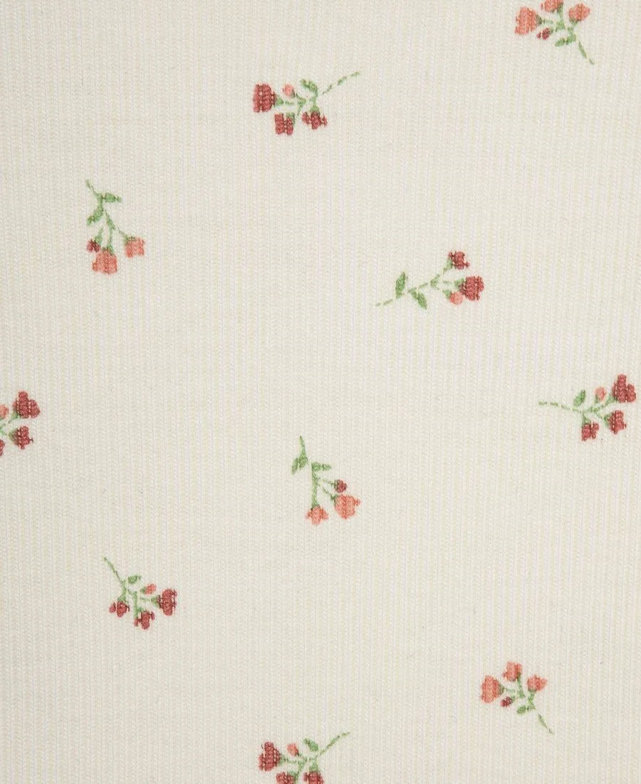 Комплект из топа, жакета и леггинсов с цветочным принтом Little Me, Denim Pink White — фото 4