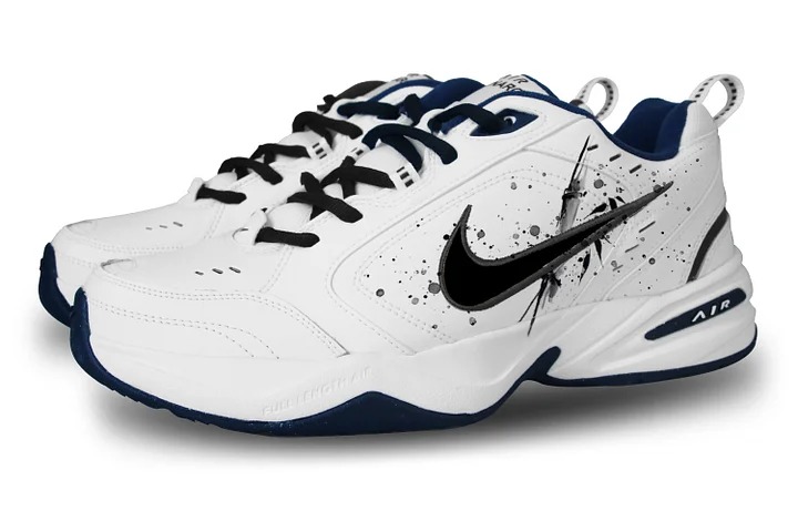 Кастомизированные кроссовки Nike Air Monarch 4 Chunky Sneakers Unisex, черный/белый — фото 3