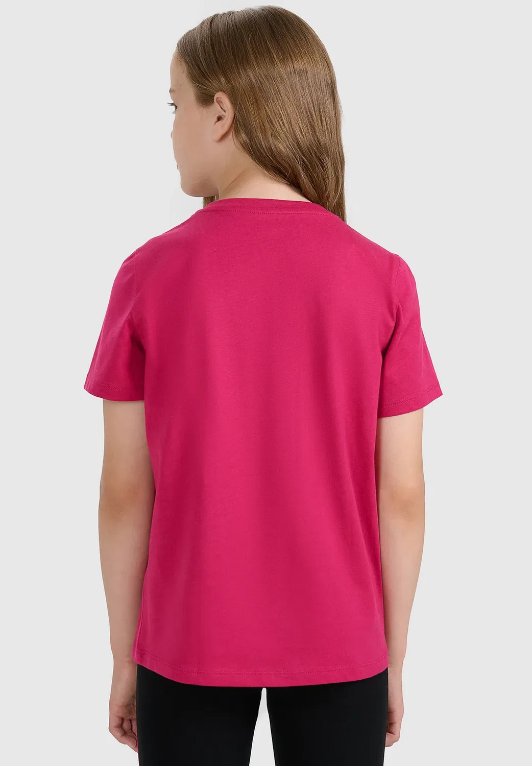 Футболка Regular z nadrukiem dziewczęcy - biały 122 (6-7 лат) - спортивная футболка 4F, Pink — фото 3