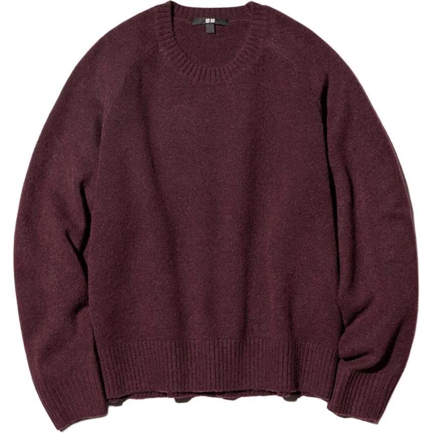 Женский свитер с круглым вырезом 19 Burgundy UNIQLO, Burgundy