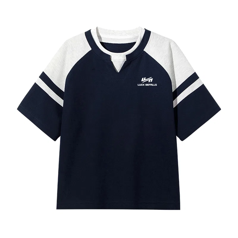 Детская футболка с круглым вырезом Navy Blue/H Pure White Label K WARRIOR