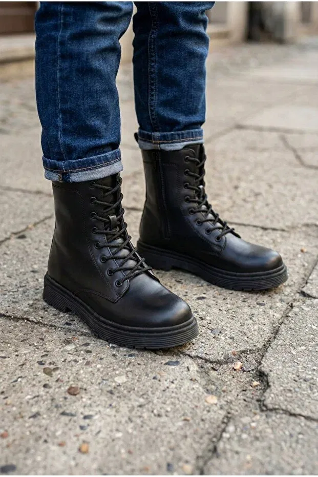 Детские ботинки для мальчиков непромокаемые Runnix Shoes, Black