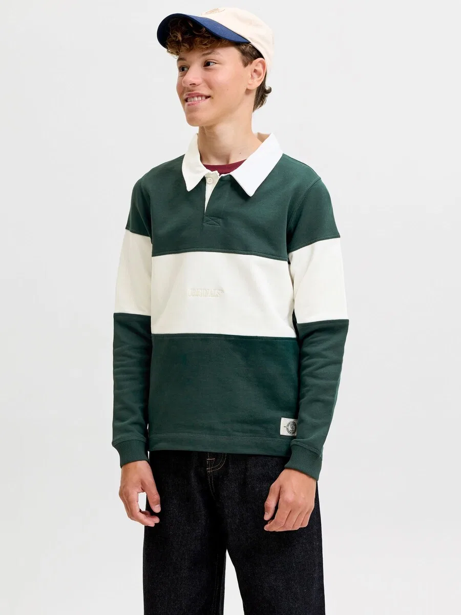 Детская толстовка Jack & Jones Junior зеленого цвета — фото 2
