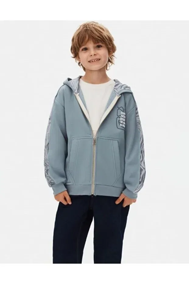 Мужской кардиган джинсовый с длинным рукавом Nk Kids, Blue — фото 3