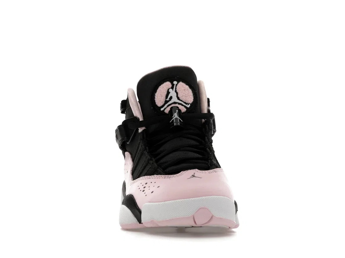 Детские кроссовки Lifestyle с перфорацией Jordan 6 Rings, Black/Pink Foam-White-Anthracite — фото 2