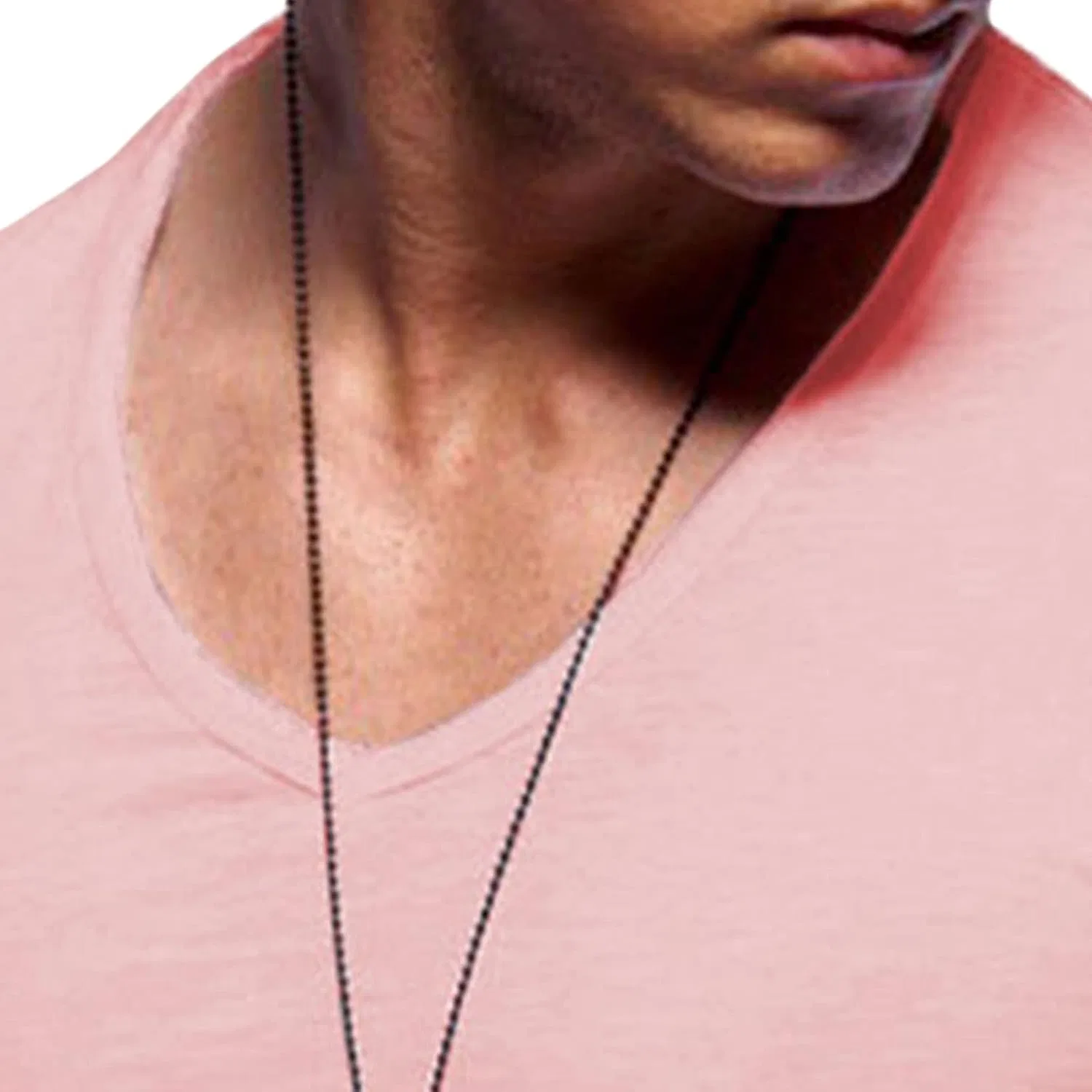 Мужская базовая футболка с V-образным вырезом Slim Fit, Pink — фото 2