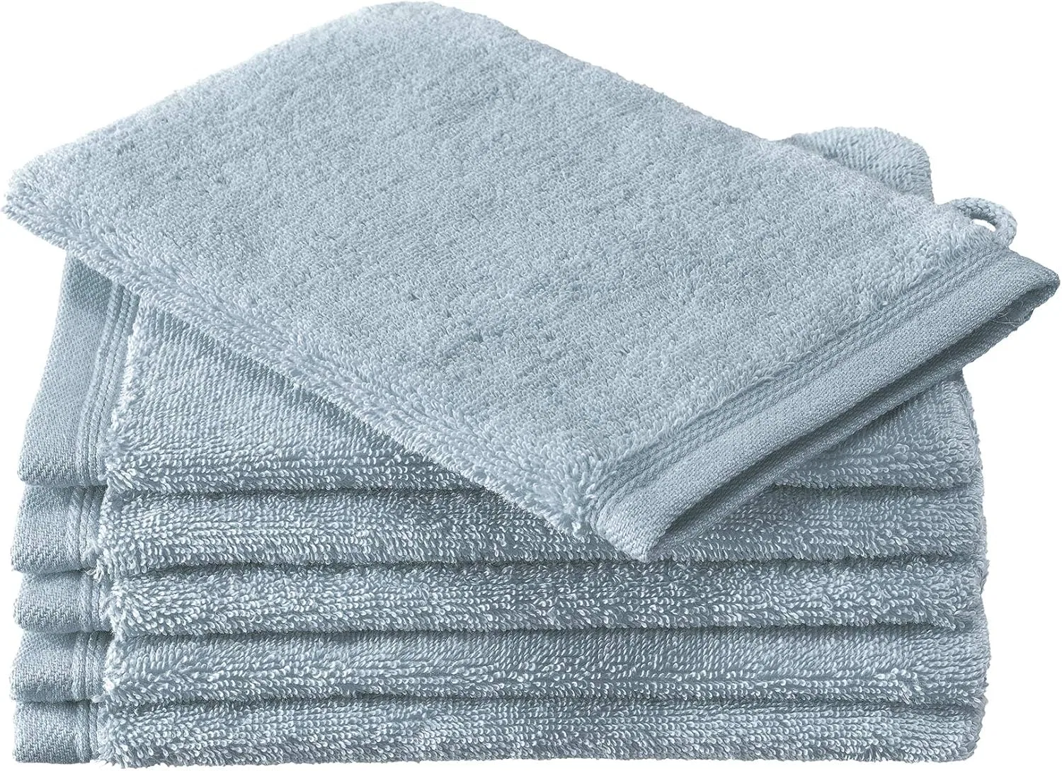 Набор мочалок 6 шт Cotton, De Witte Lietaer, 15x22 см, Ice Blue