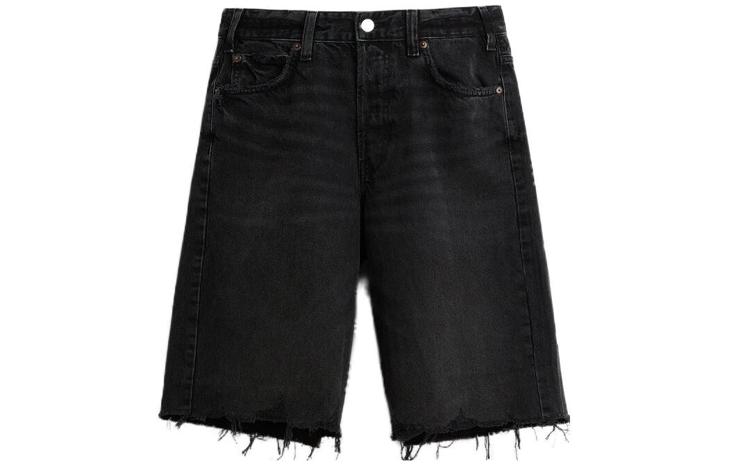 

Джинсовые шорты мужские черные Zara, черный