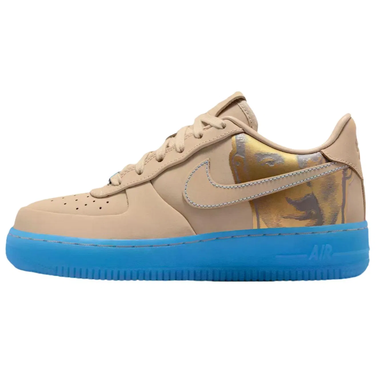 Детские кроссовки для скейтбординга с верхом из кожи Kobe Bryan Air Force 1 Low Nike, Beige