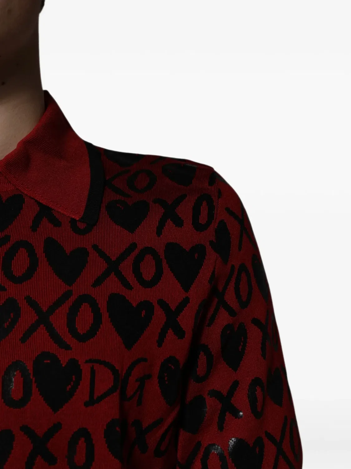 Рубашка поло из хлопка красного цвета Dolce & Gabbana, красный — фото 2
