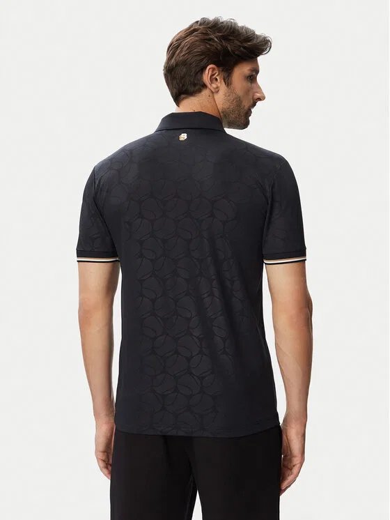 Поло slim fit Game Boss, темно-синий — фото 3