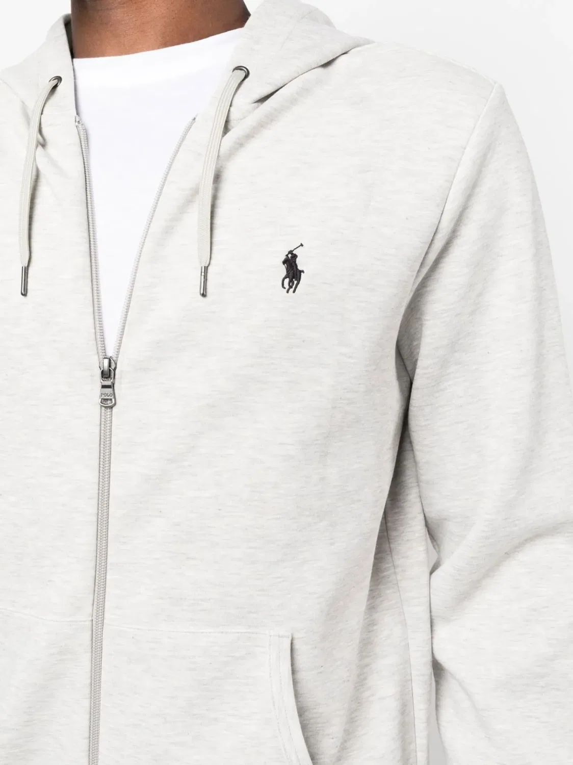 Polo Ralph Lauren Худи на молнии серого цвета — фото 3