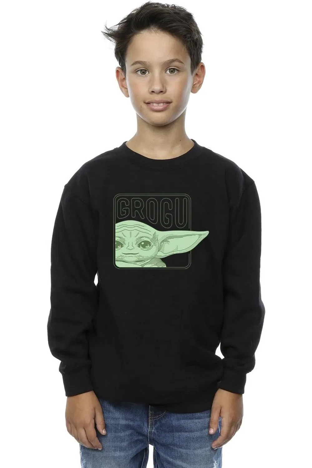 Свитшот с принтом The Mandalorian Grogu Box Star Wars, Black