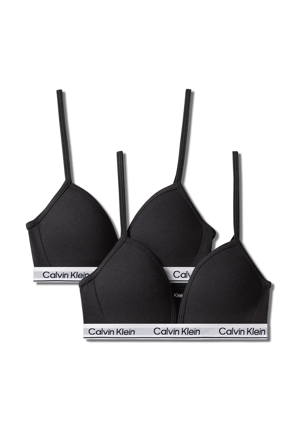2 упаковки - треугольный бюстгальтер Calvin Klein Underwear, Black