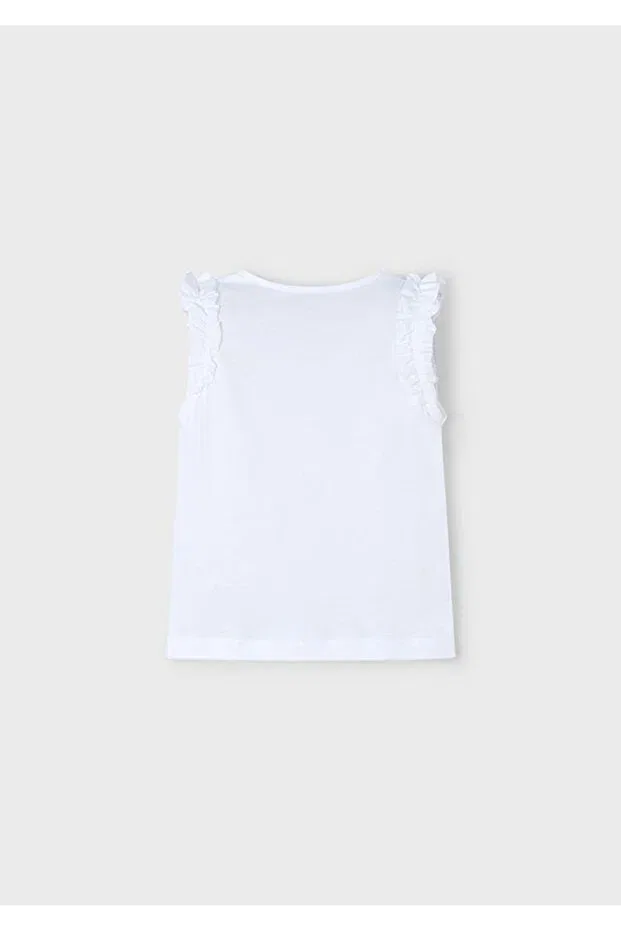 Детская футболка для девочек с принтом Summer Girl's Look Mayoral, White — фото 3