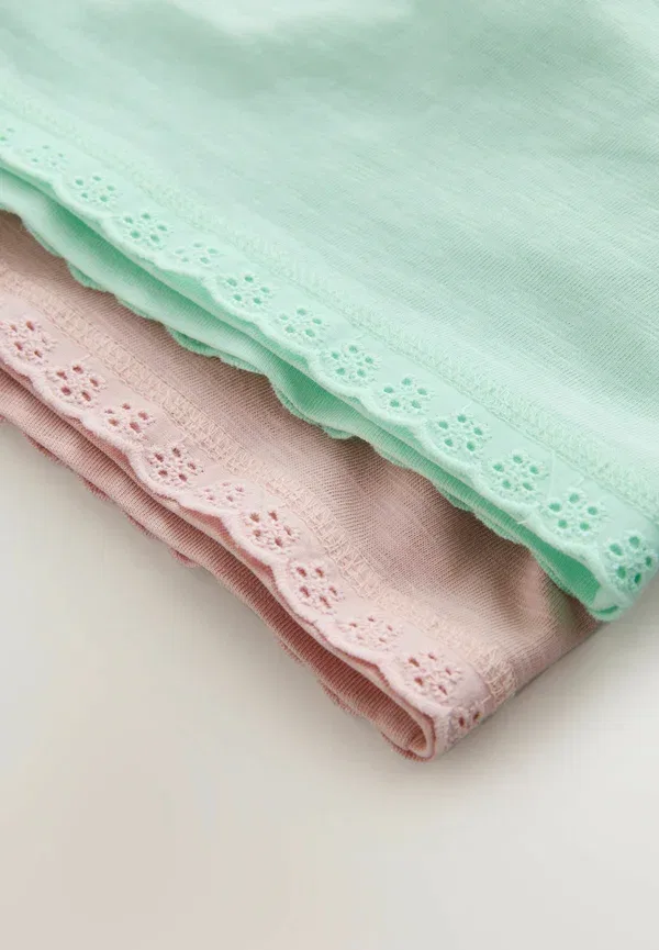 Комплект пижам короткий из 2 штук, хлопок, Regular fit - short pyjamas 2 pack, Next, Pink, Green, зеленый/розовый — фото 3