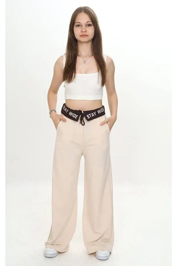 Детские спортивные штаны для девочек хлопковые Pantulux, Beige