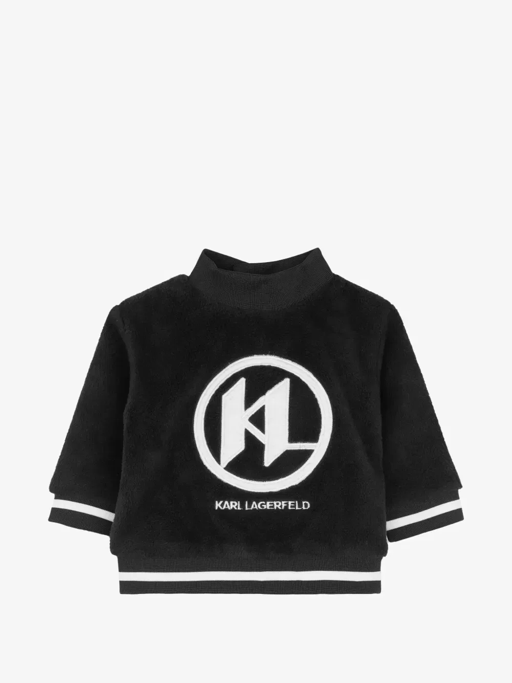 Стеганые спортивные брюки с вышитым логотипом Karl Lagerfeld Kids, черный — фото 3