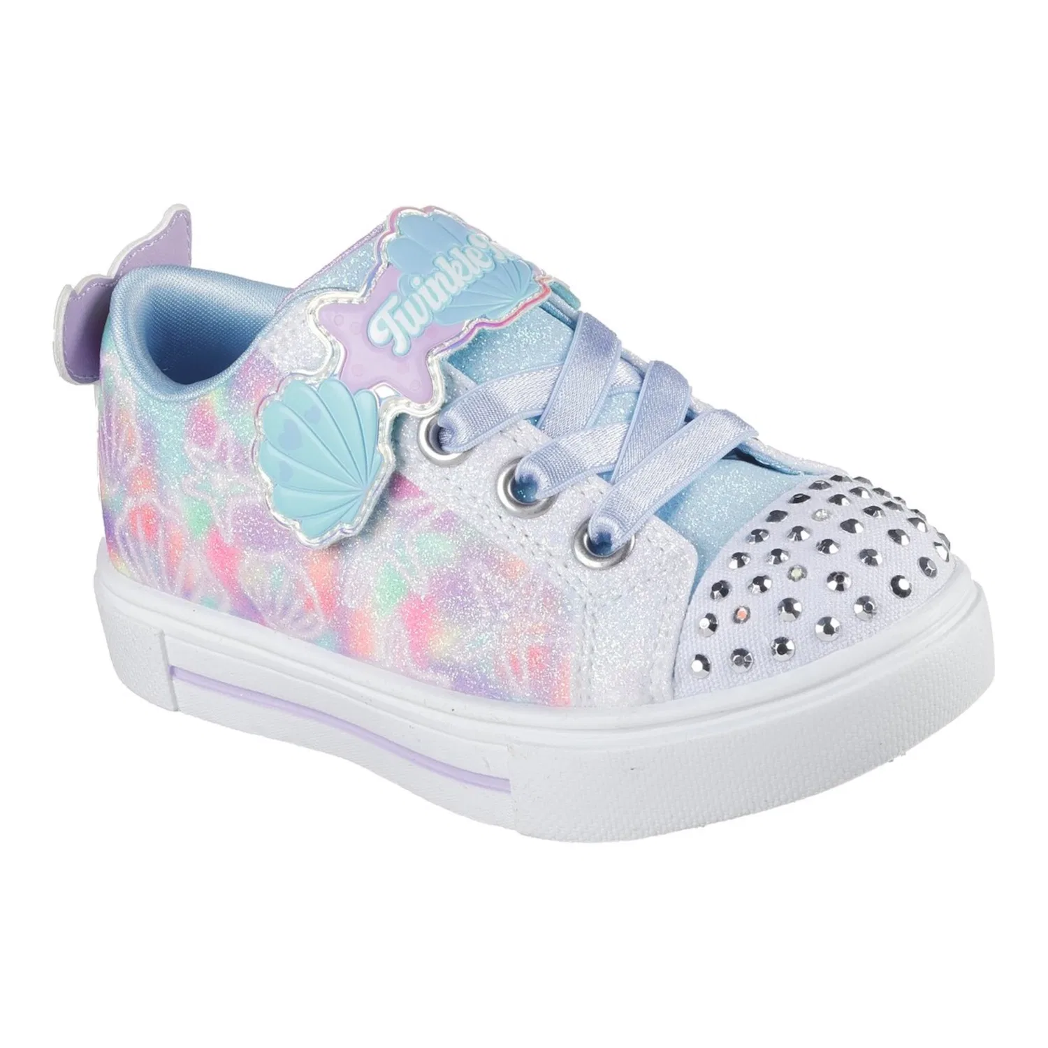 Детские кроссовки с подсветкой Twinkle Sparks Lights Skechers, White Multi