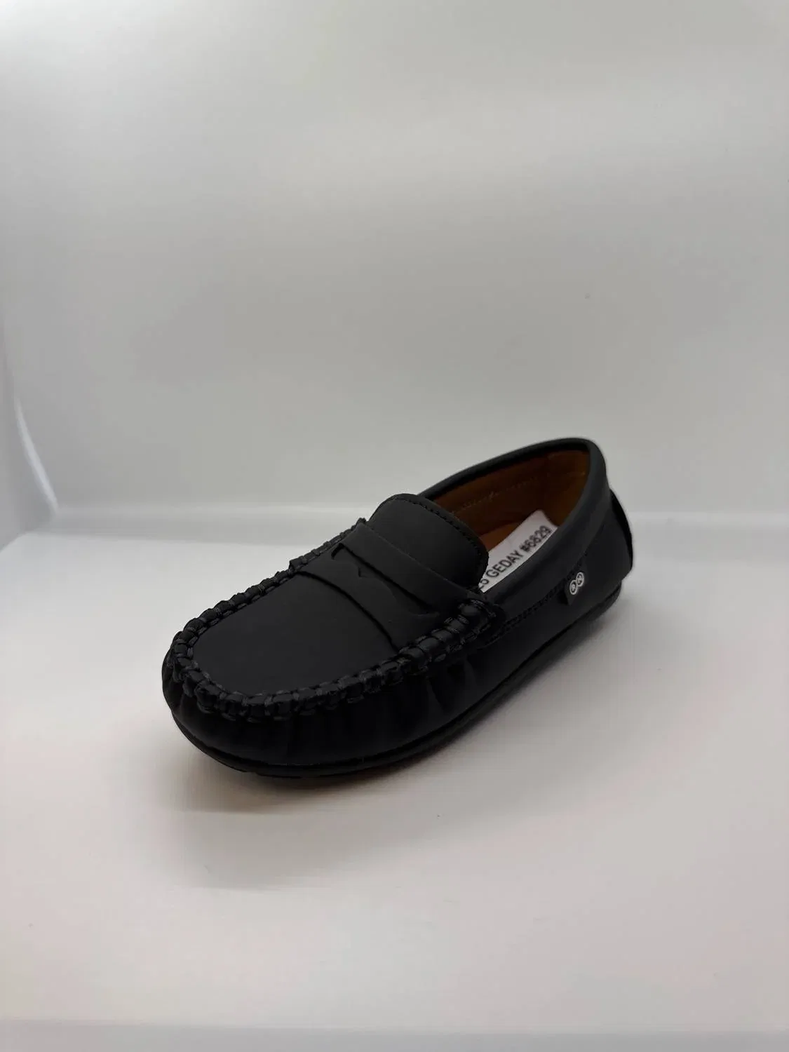 Детские лофферы-мокасины на каждый день Cosima Penny Loafer Moccasin Ralph Miguel, Black Gum Leather
