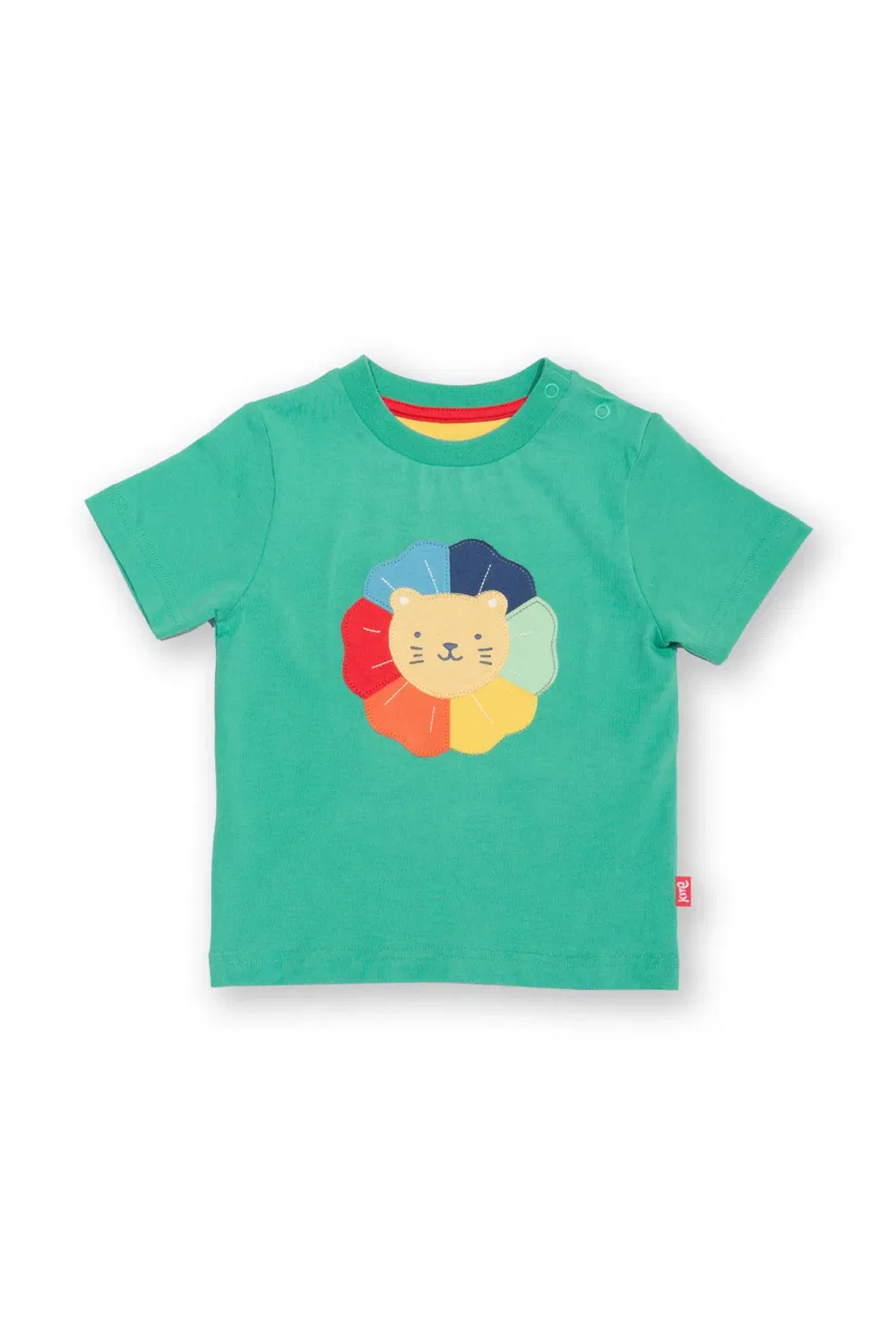 Детская футболка с принтом Rainbow Lion Kite, Green