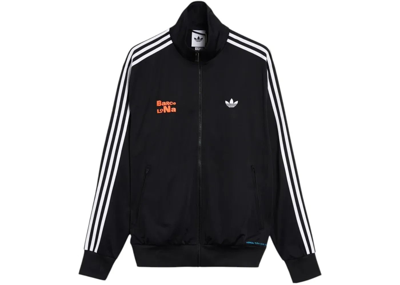 Унисекс-куртка с длинным рукавом Adidas x Bad Bunny DtMF Tour Barcelona Firebird Track Jacket, Black — фото 2