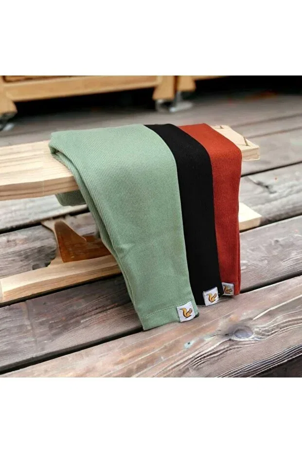Детские для девочек комплект колготок с принтом 3-Pack camisole ribbed tights Bebeğime Çorap, Mint-Tile-Black