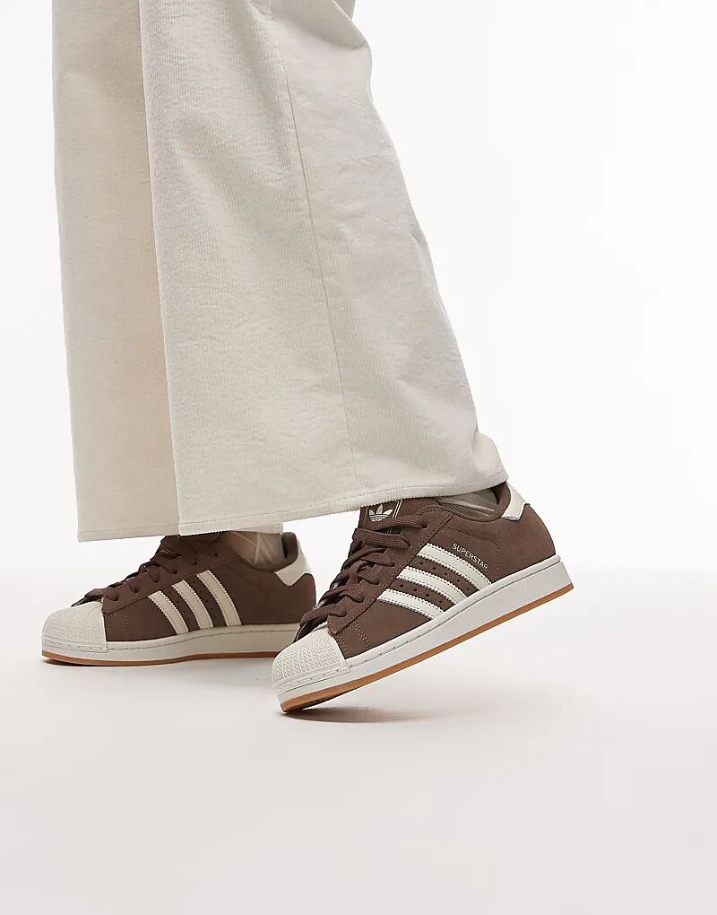 Кроссовки Adidas Originals Superstar II коричневого цвета