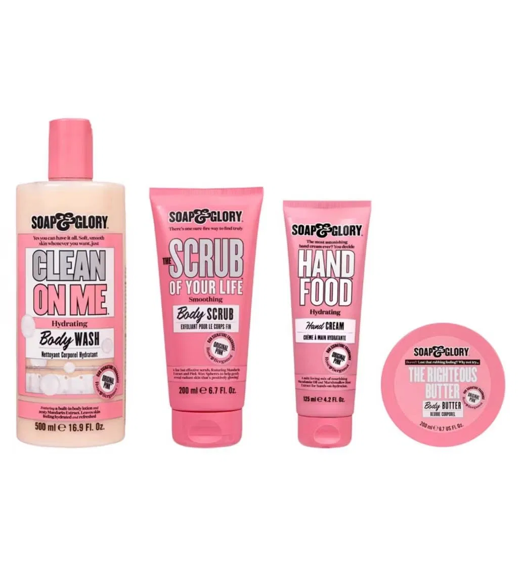 Набор косметики Soap & Glory Sparkle On The Inside, 4 предмета, 125-500 мл, Original Pink — фото 3