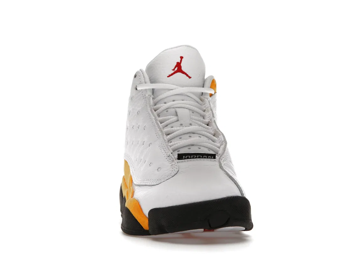 Детские кроссовки с замшевыми накладками Jordan 13 Retro Jordan, White/University Red/Del Sol/Black — фото 2