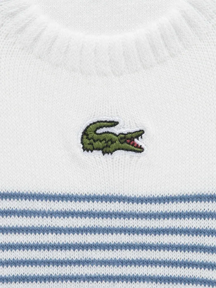 Носки мужские Lacoste полосатые, белый — фото 2