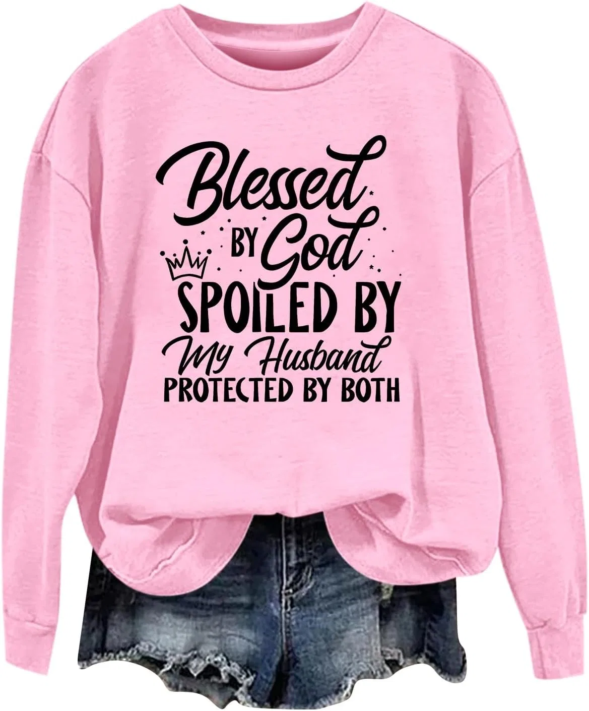 Женский свитшот-худи Oversized с длинным рукавом, розовый — фото 3