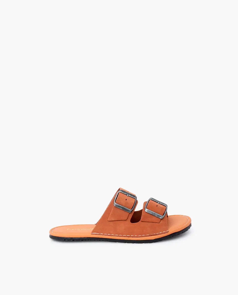 Детские сандалии для девочек с двойной пряжкой Barefoot Doble Hebilla Nobuck Pisamonas, Marrón Claro