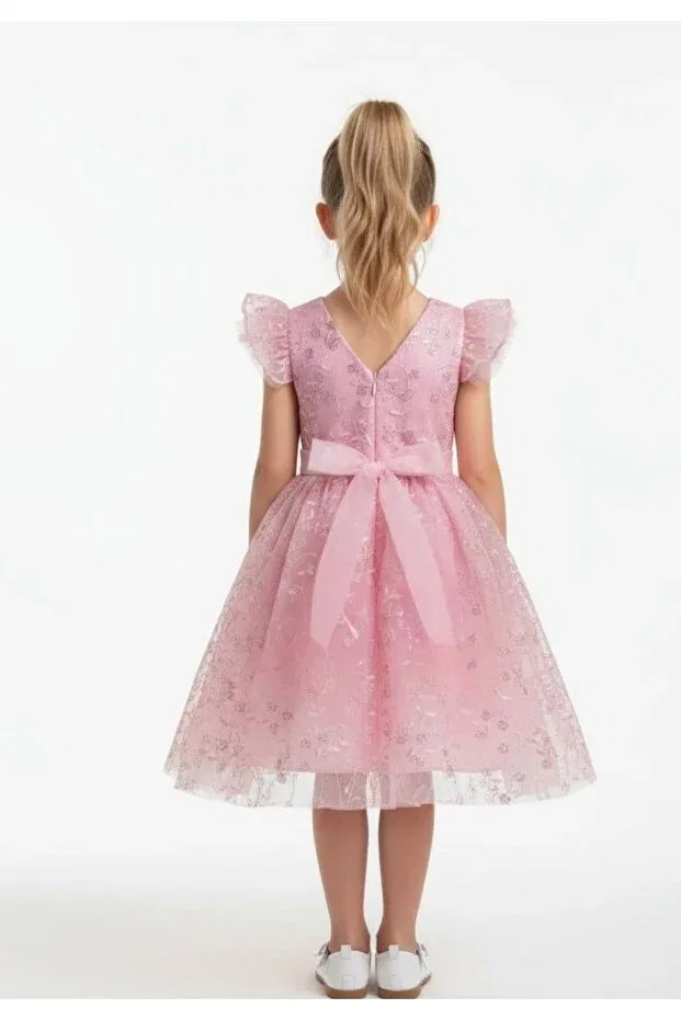 Детское платье для девочек с принтом Narince Mnk Baby&Kids, Pink — фото 3