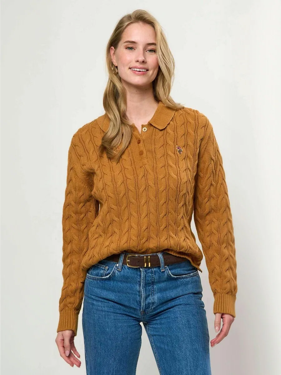 Топ U.S. POLO ASSN., коричневый — фото 2