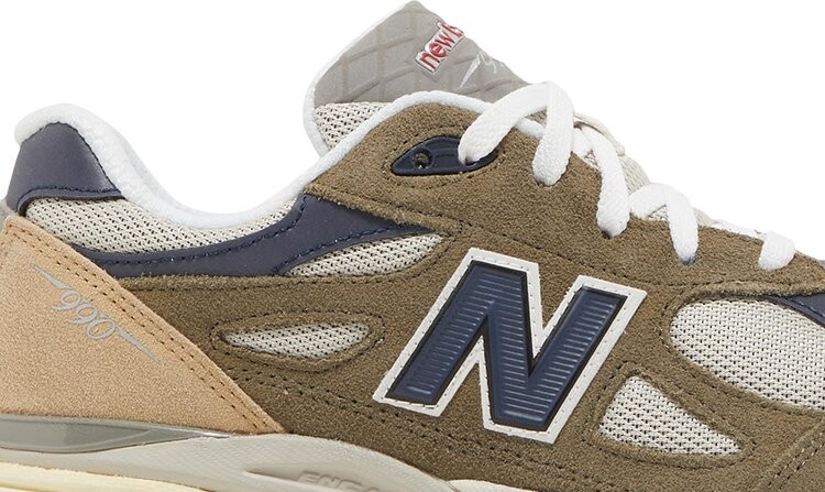 Кроссовки New Balance Teddy Santis x 990v3 Big Kid 'Dark Camo', зеленый — фото 3