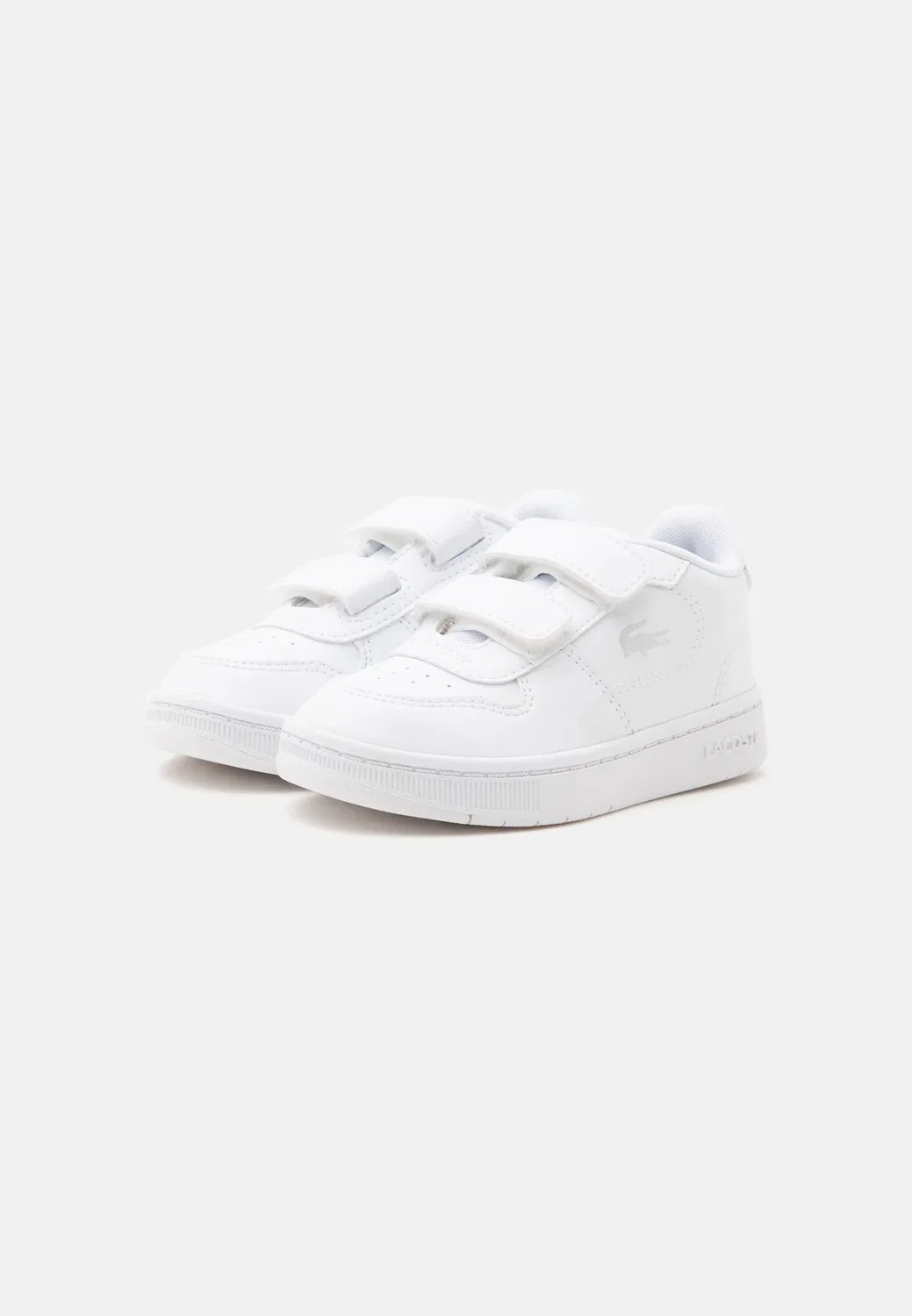 Детские кроссовки на липучках, унисекс Lacoste, White/Blue — фото 2