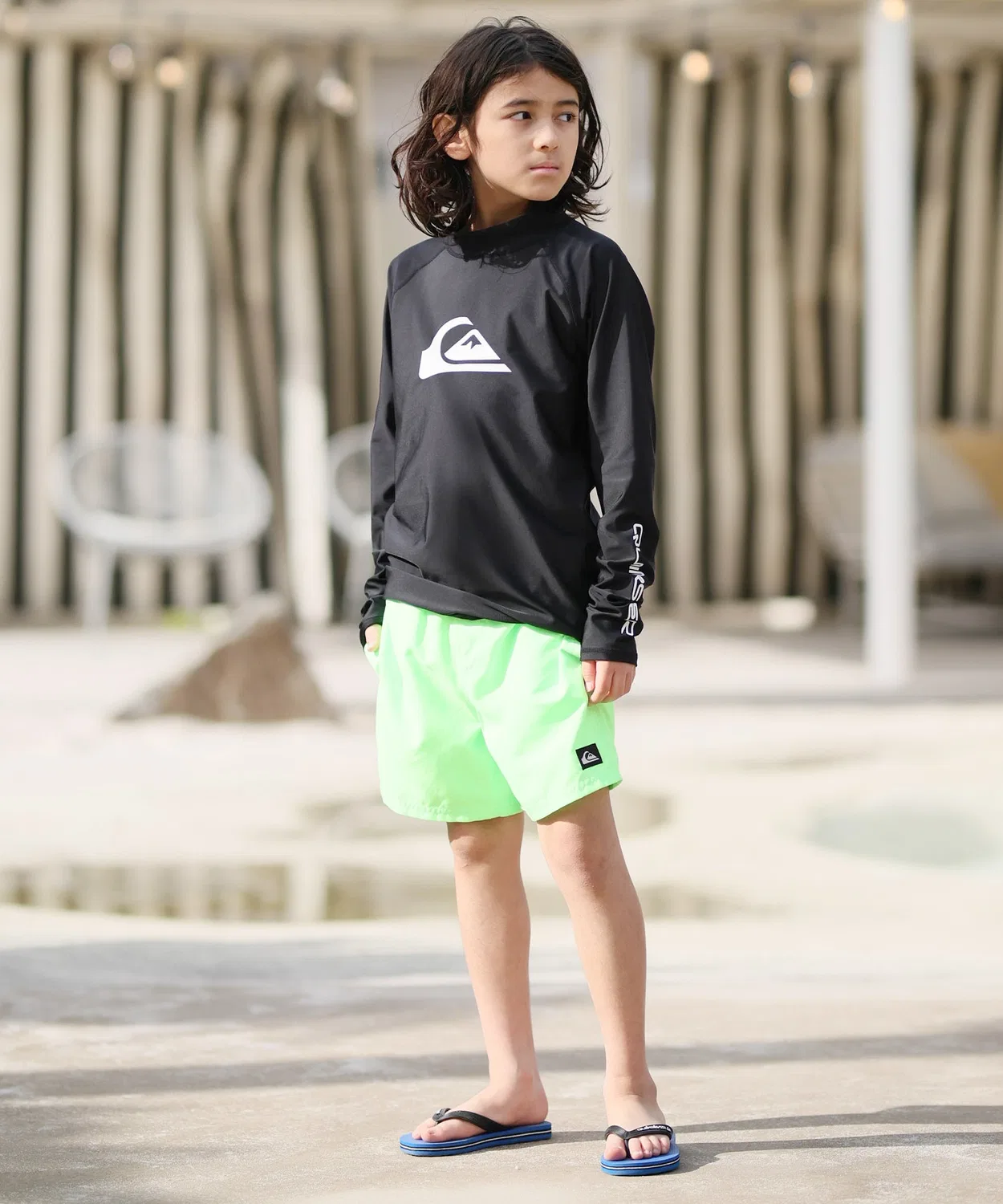 Детский рашгард с длинным рукавомALL TIME LR YOUTH Quiksilver, Light Green — фото 3