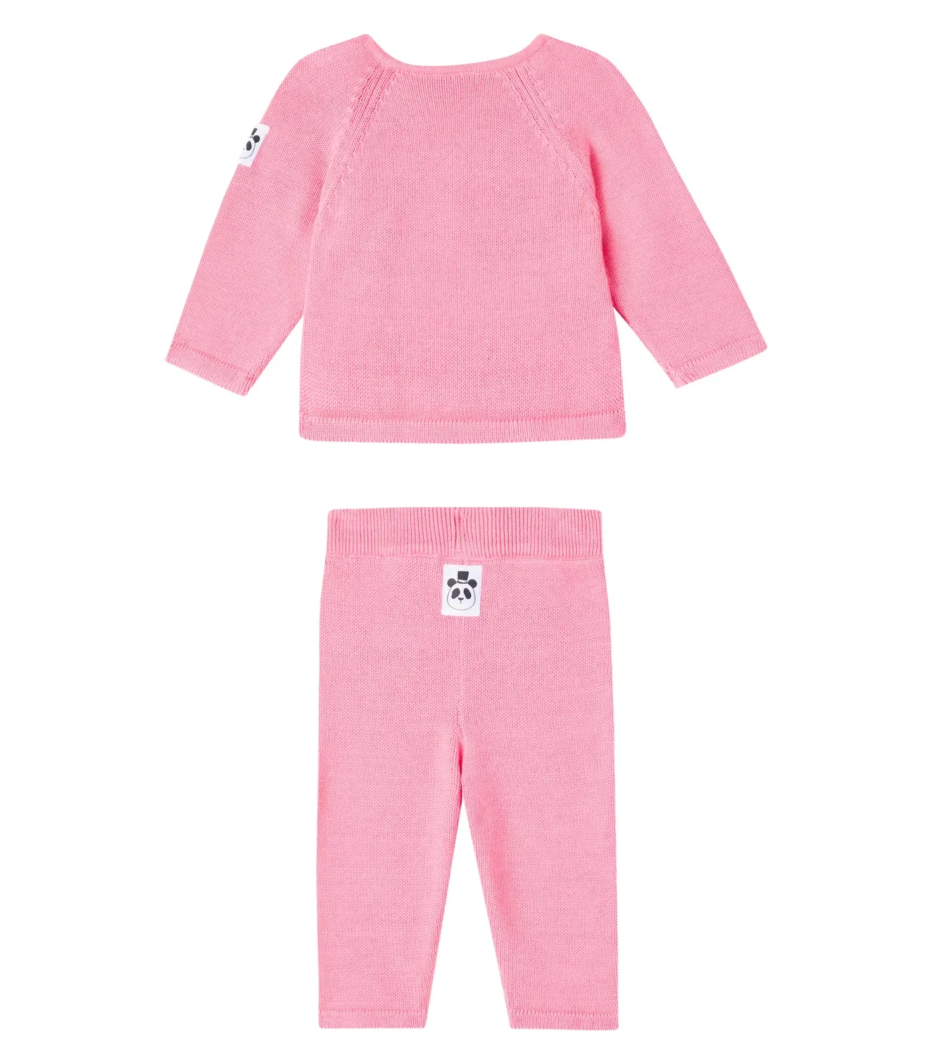 Комплект из кардигана и штанов хлопковый Mini Rodini, розовый — фото 4