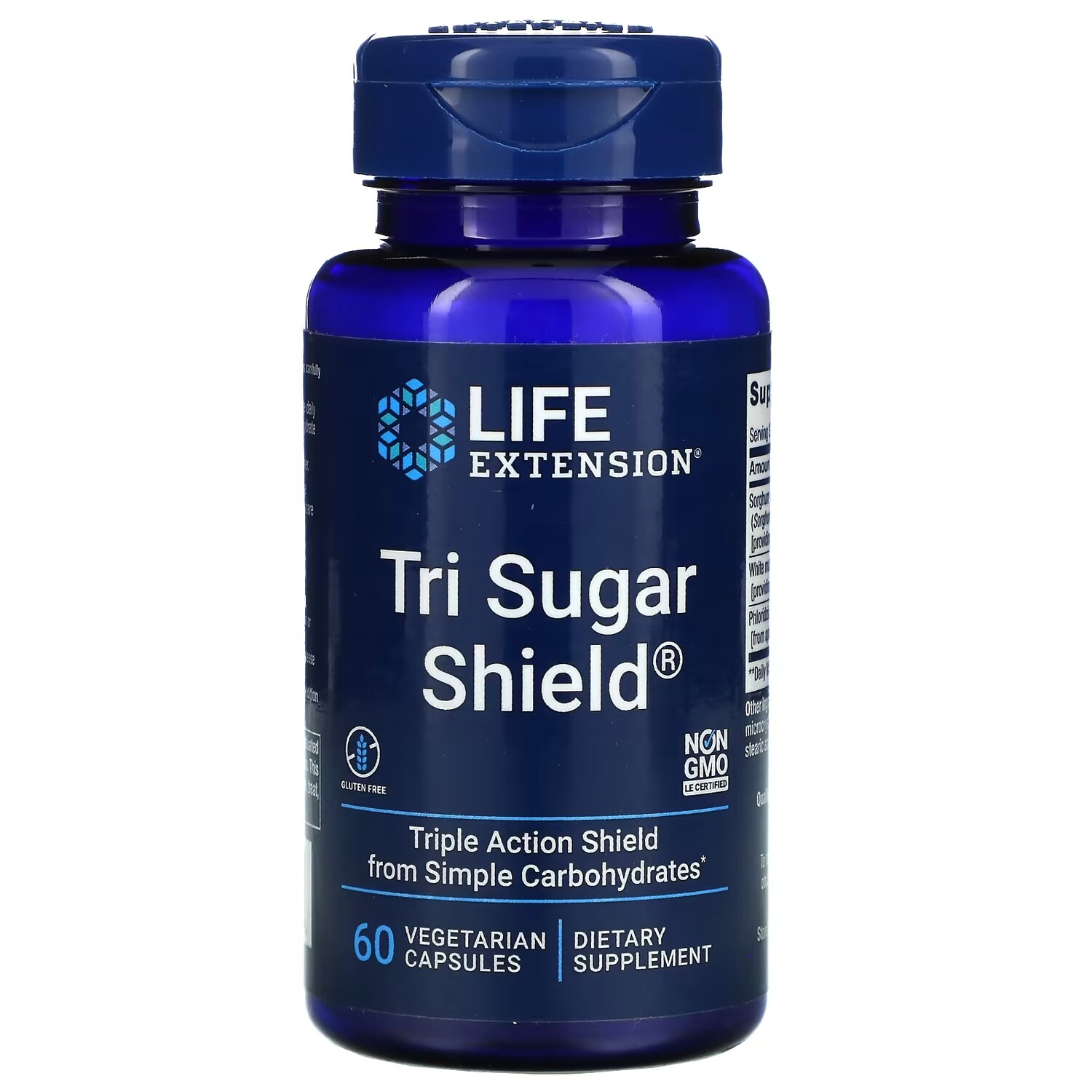 

Добавка Life Extension Tri Sugar Shield, 60 растительных капсул