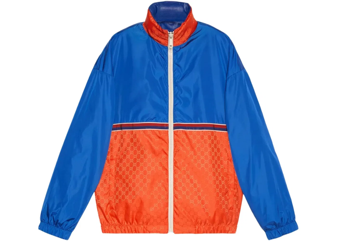 Мужская куртка с принтом Reversible Interlocking G Gucci, Blue — фото 2