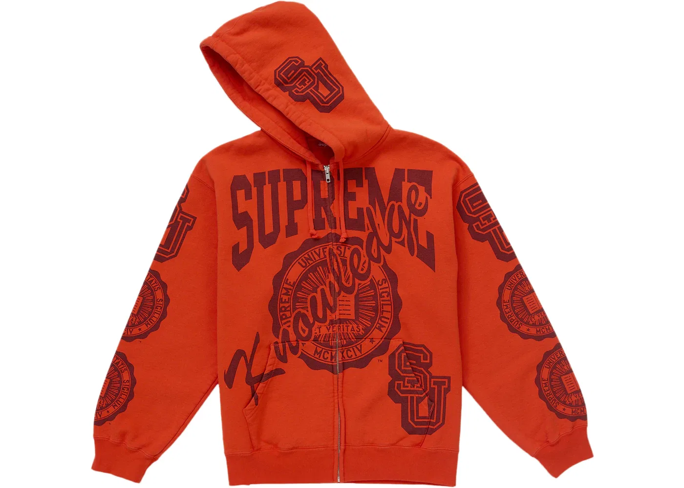 Мужская худи на молнии Supreme Supreme Knowledge Reigns, Red