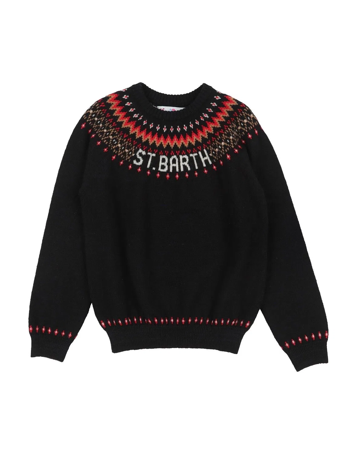 Детский джемпер с принтом Après-Ski Collection MC2 Saint Barth, черный