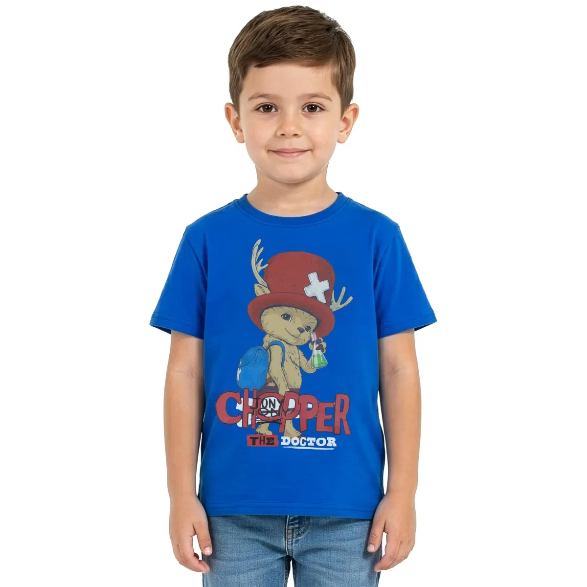 Детская футболка с коротким рукавом Tony Tony Chopper One Piece, Blue — фото 2