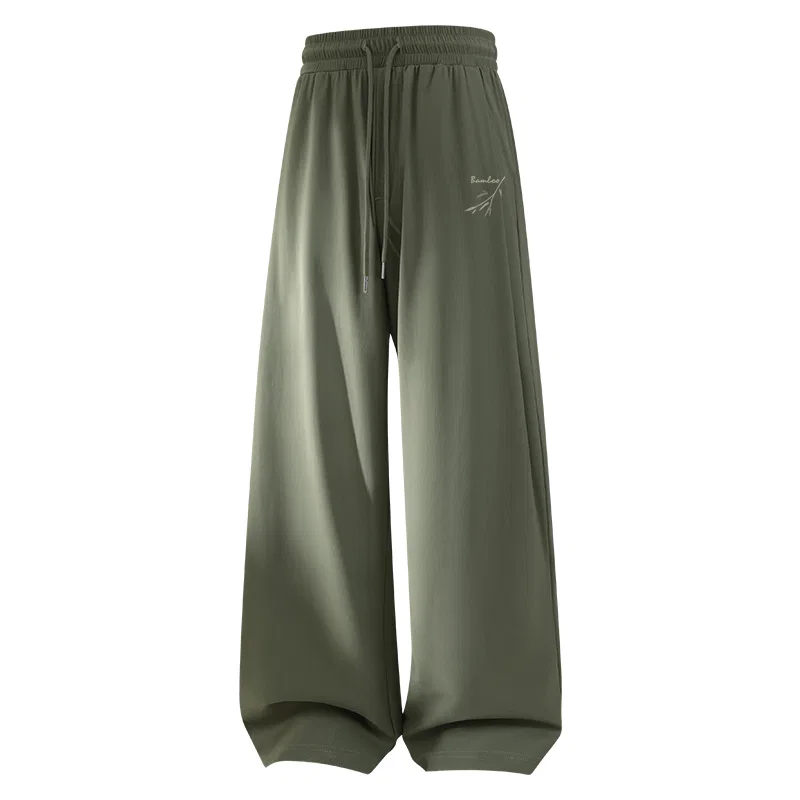 Детские повседневные брюки из легкой льняной текстуры Bamboo Shadow Breeze Pants Logo MINISO, Черный — фото 3