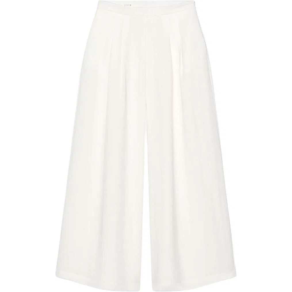 Женские широкие брюки Casual Yellow/White ZARA, Yellow White
